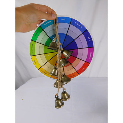 Decorative Hanging Witch Bells For Protection  7 Brass Bells On Jute Twine