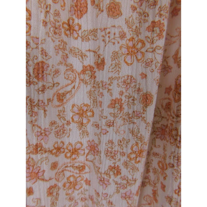 Unified Title "Pink Rose Small Peach Floral Tiered High Low Midi Boho