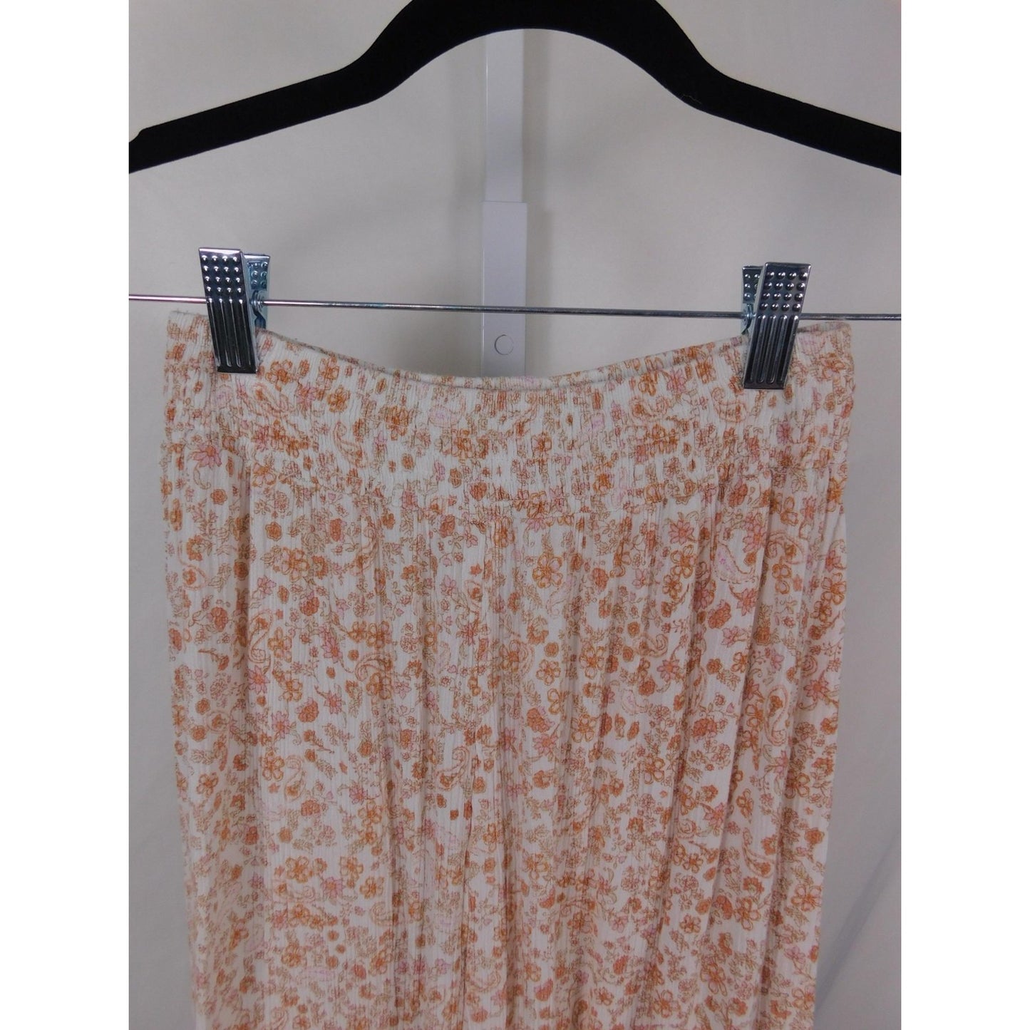 Unified Title "Pink Rose Small Peach Floral Tiered High Low Midi Boho