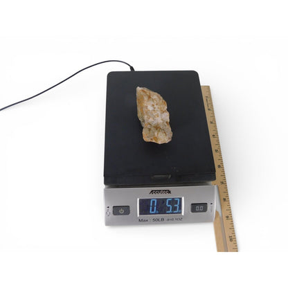 Raw Quartz Crystal Stone 0.53 Lb Iron Staining Polished Faces Altar Decor