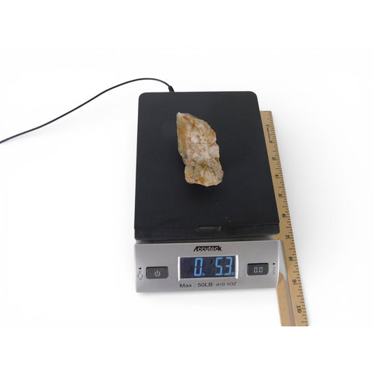 Raw Quartz Crystal Stone 0.53 Lb Iron Staining Polished Faces Altar Decor