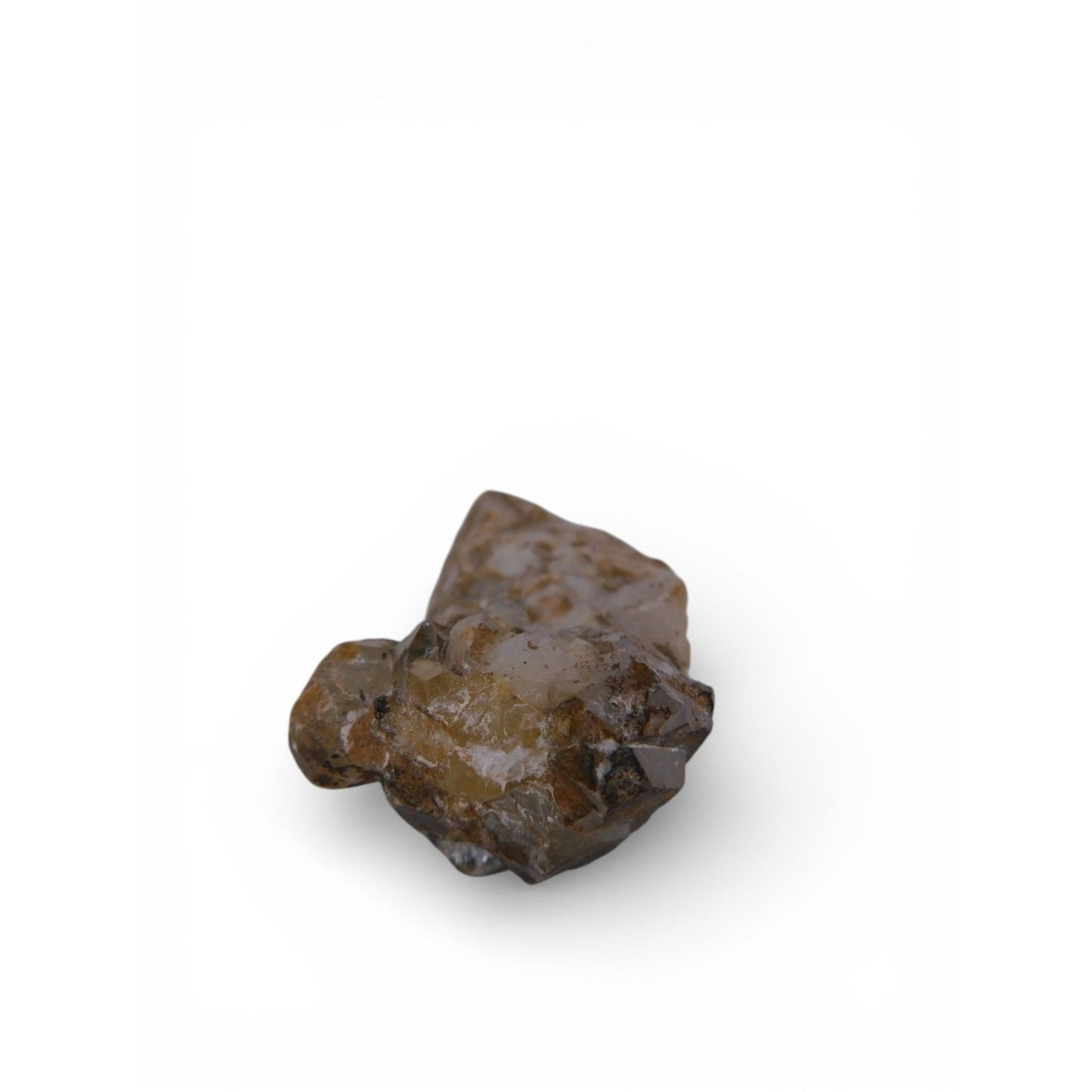 Raw Quartz Crystal Stone 0.53 Lb Iron Staining Polished Faces Altar Decor