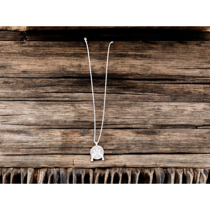 Tree Of Life Pendant Necklace With Twin Ravens Design 1.4" Pendant Diameter 23.5" Chain Length