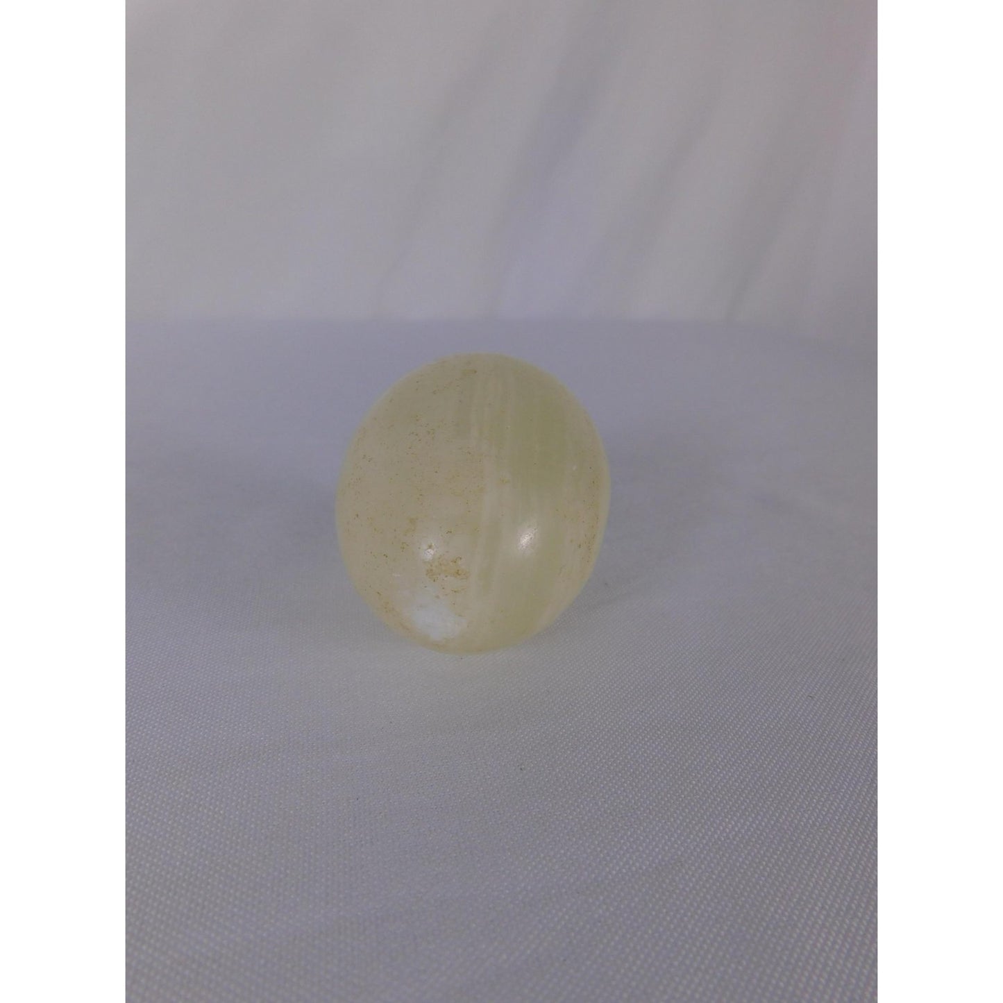 Small Polished Cream Stone Egg Crystal Pocket Witchy Altar Decor 0.67 Oz