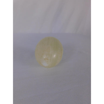 Small Polished Cream Stone Egg Crystal Pocket Witchy Altar Decor 0.67 Oz