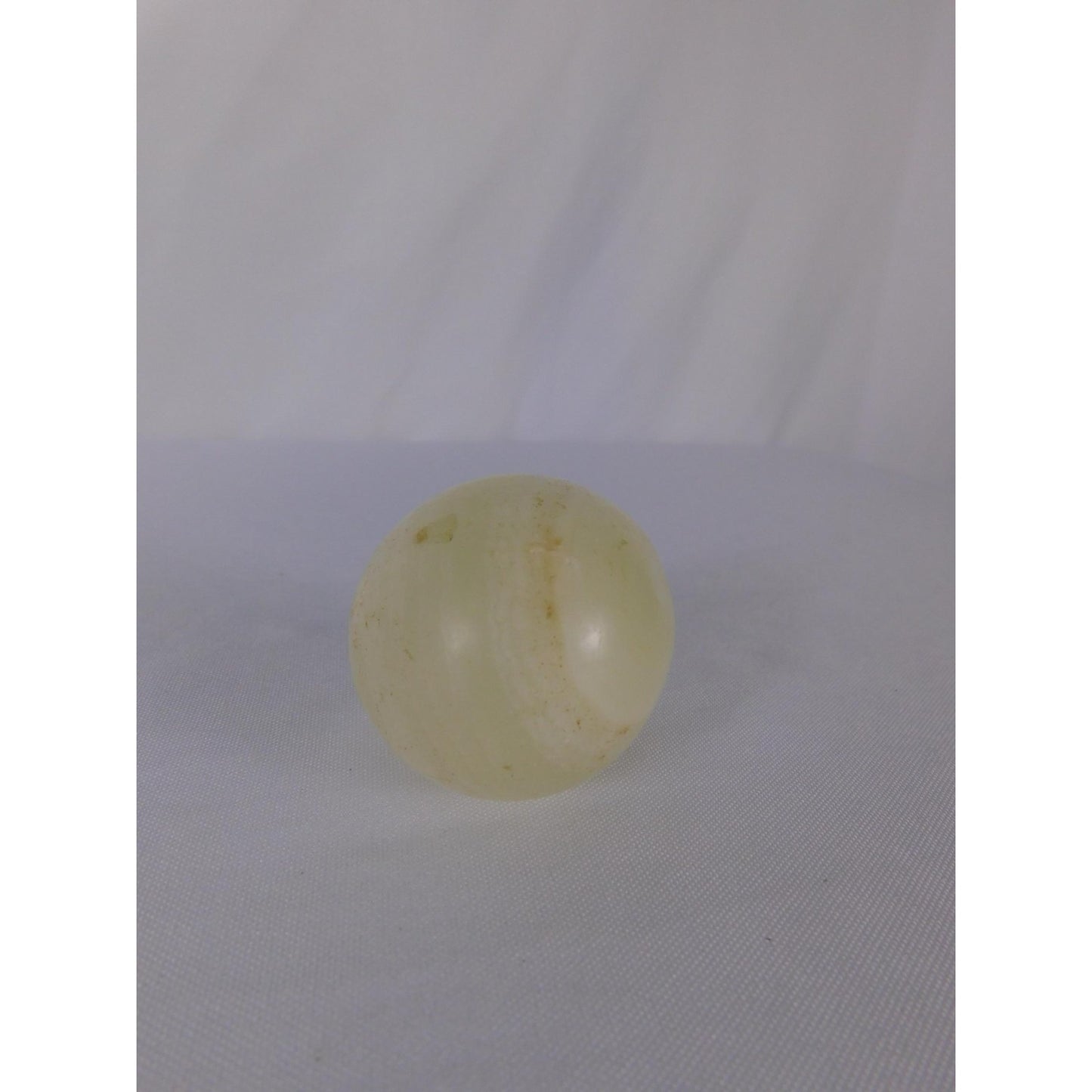 Small Polished Cream Stone Egg Crystal Pocket Witchy Altar Decor 0.67 Oz