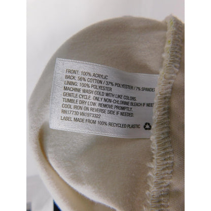 Crochet Granny Square Crop Top S - Neon White Boho - Excellent