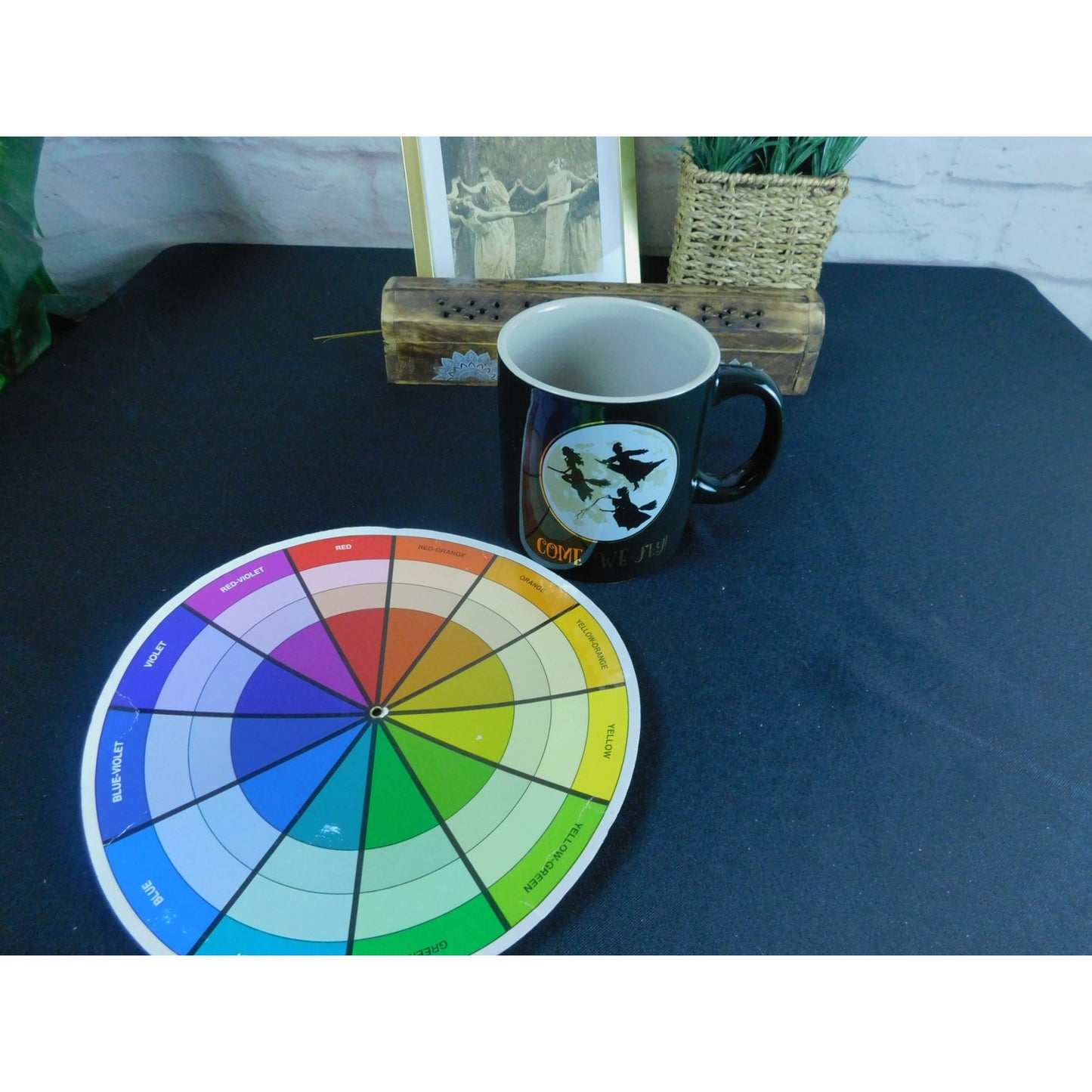 Come We Fly Disney Hocus Pocus Witch Silhouette Mug Black Coffee Tea