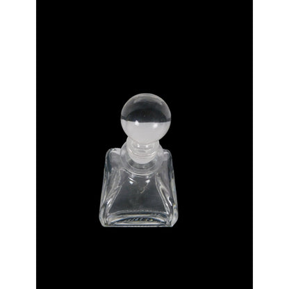 Vintage Clear Glass Perfume Bottle With Round Stopper