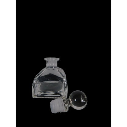 Vintage Clear Glass Perfume Bottle With Round Stopper