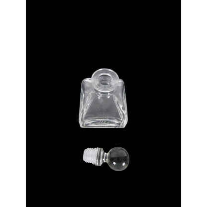 Vintage Clear Glass Perfume Bottle With Round Stopper