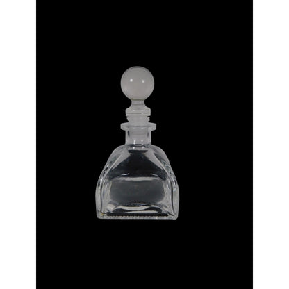 Vintage Clear Glass Perfume Bottle With Round Stopper