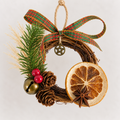 Handmade Yule Grapevine Wreath Ornament with Pentacle