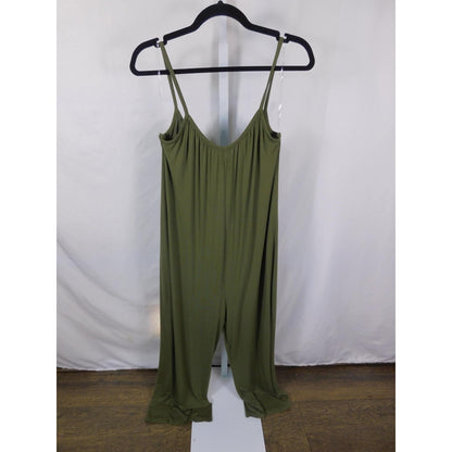 Kali Reve Olive Boho Jumpsuit M/L - Green - Excellent - Witchcore Earth