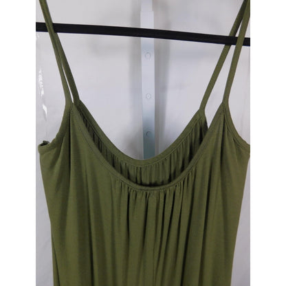 Kali Reve Olive Boho Jumpsuit M/L - Green - Excellent - Witchcore Earth