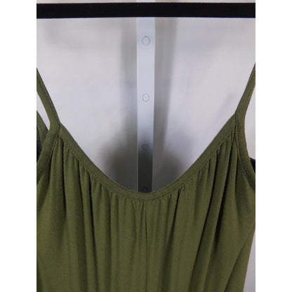 Kali Reve Olive Boho Jumpsuit M/L - Green - Excellent - Witchcore Earth