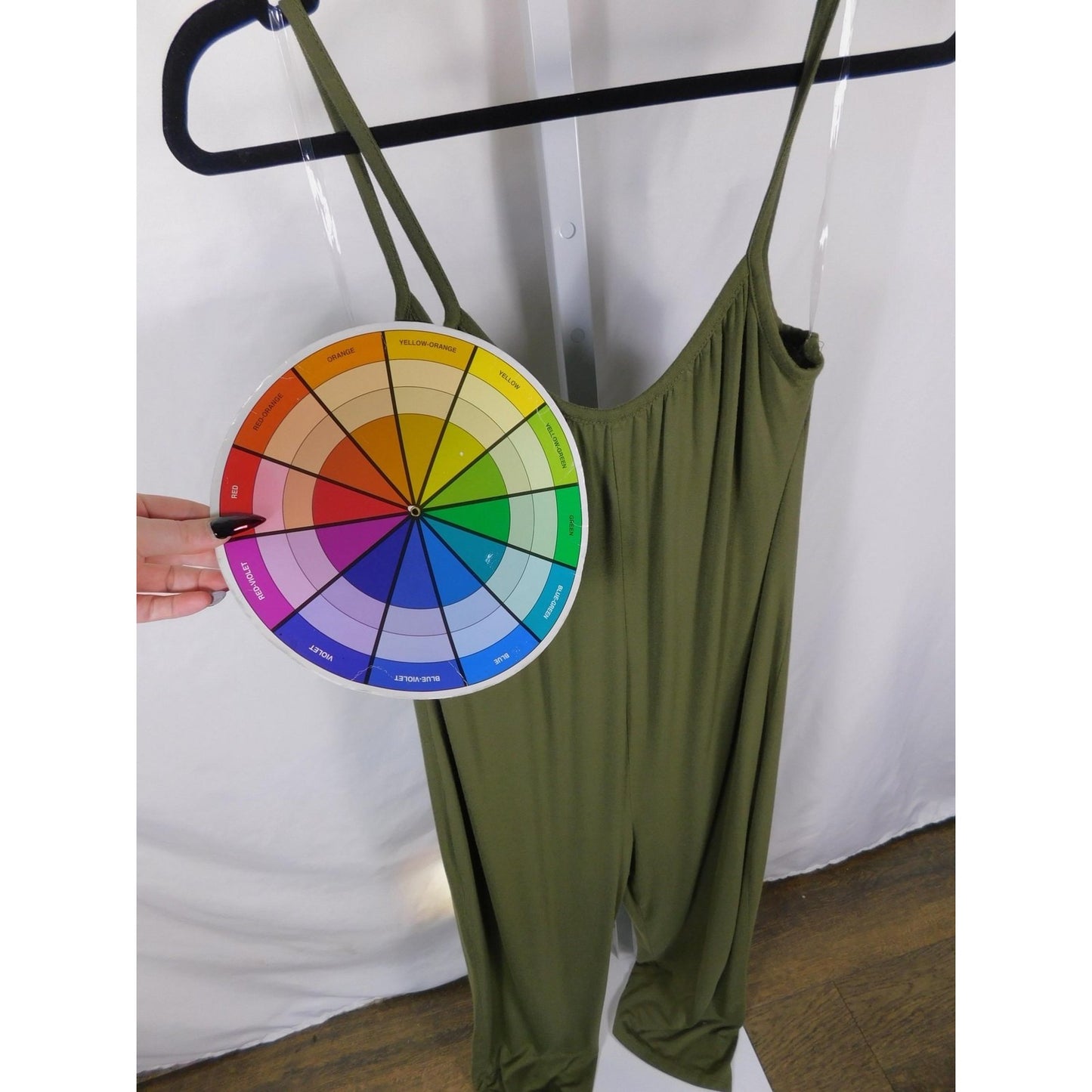 Kali Reve Olive Boho Jumpsuit M/L - Green - Excellent - Witchcore Earth