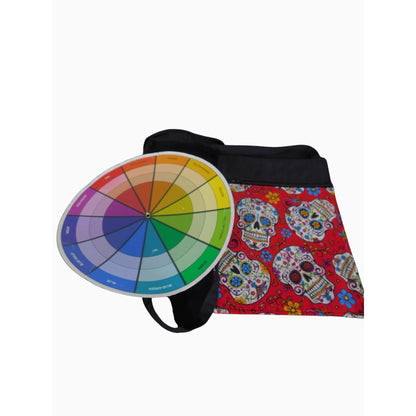 Handcrafted Crossbody Bag With Sugar Skull Pattern