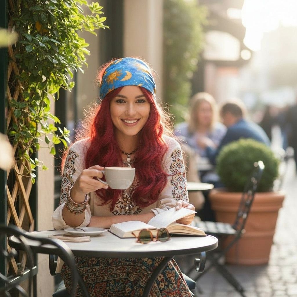 Sun & Moon Celestial Headband - Boho Festival Stretch - New