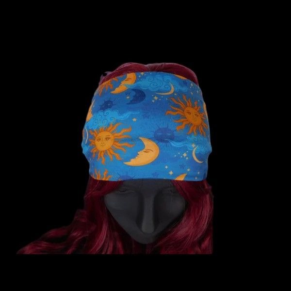 Sun & Moon Celestial Headband - Boho Festival Stretch - New