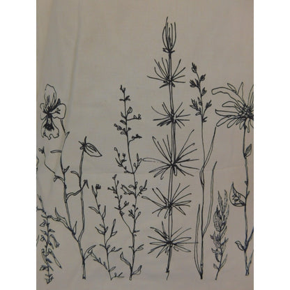 Floral Tote Bag Womens Large Beige Canvas Shoulder Nature Travel Casual