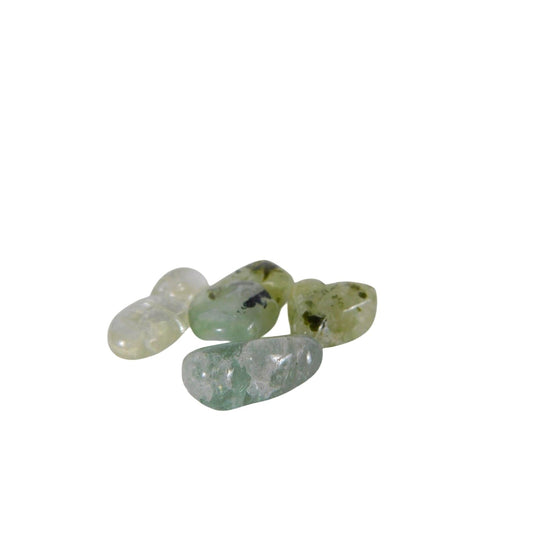 Natural Prehnite Tumbled Stone Lot Small Green Crystal Set Polished Prehnite Stones