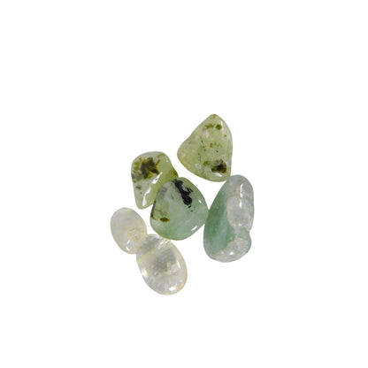 Natural Prehnite Tumbled Stone Lot Small Green Crystal Set Polished Prehnite Stones