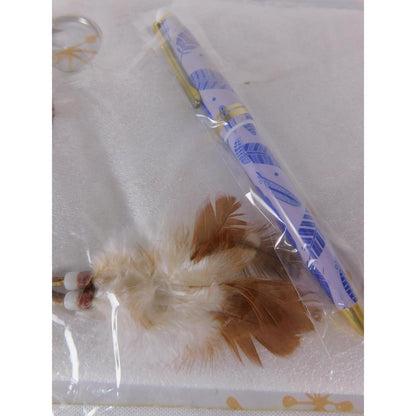 Dreamcatcher Keychain & Pen Set St Joseph's Indian School Multi Color Feather