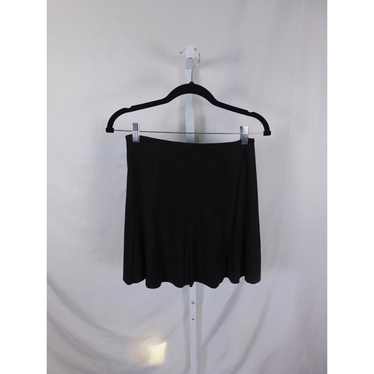 BB Dakota Black Faux Suede A-Line Mini Skirt 0 - Side Zip Stretch - Excellent