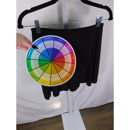 BB Dakota Black Faux Suede A-Line Mini Skirt 0 - Side Zip Stretch - Excellent