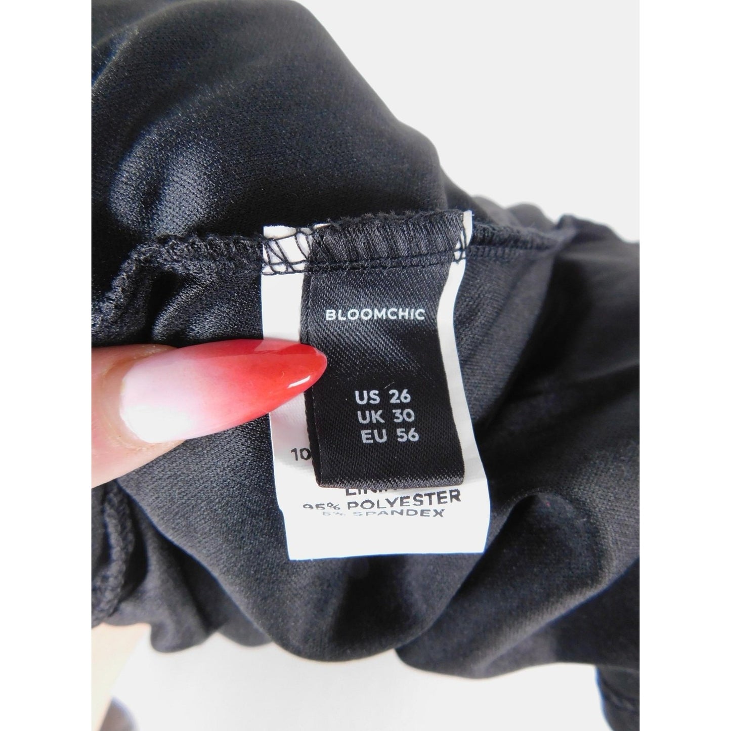 BloomChic Black Gold Sequin Mesh Dress 26 - V-Neck Plus - Excellent