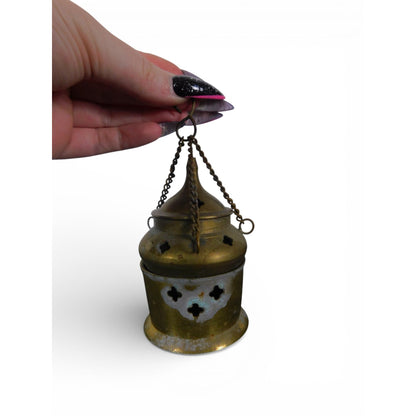 Vintage Brass Hanging Incense Burner Lantern Gothic Ritual