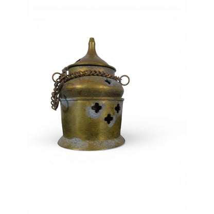 Vintage Brass Hanging Incense Burner Lantern Gothic Ritual