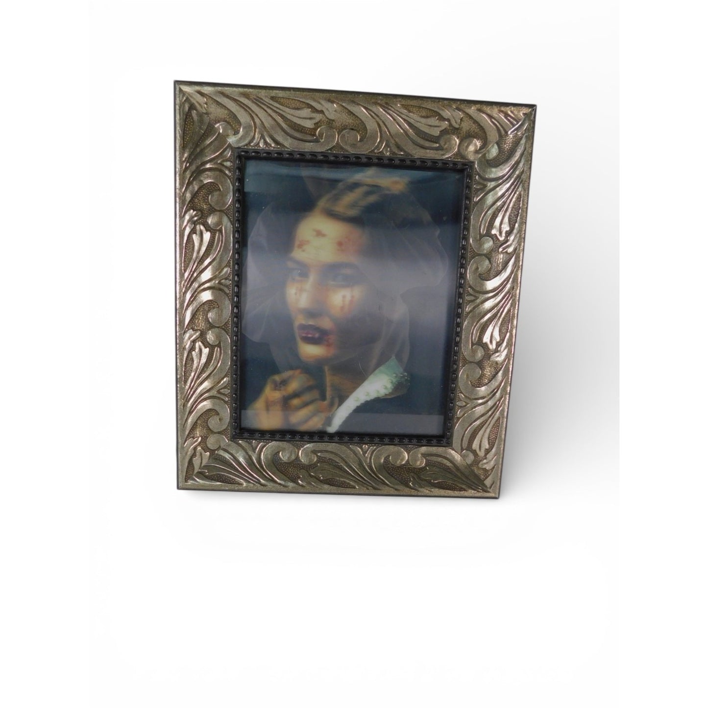 Vtg Lenticular Haunted Portrait Photo Shifting Image Decor 8x10 Framed