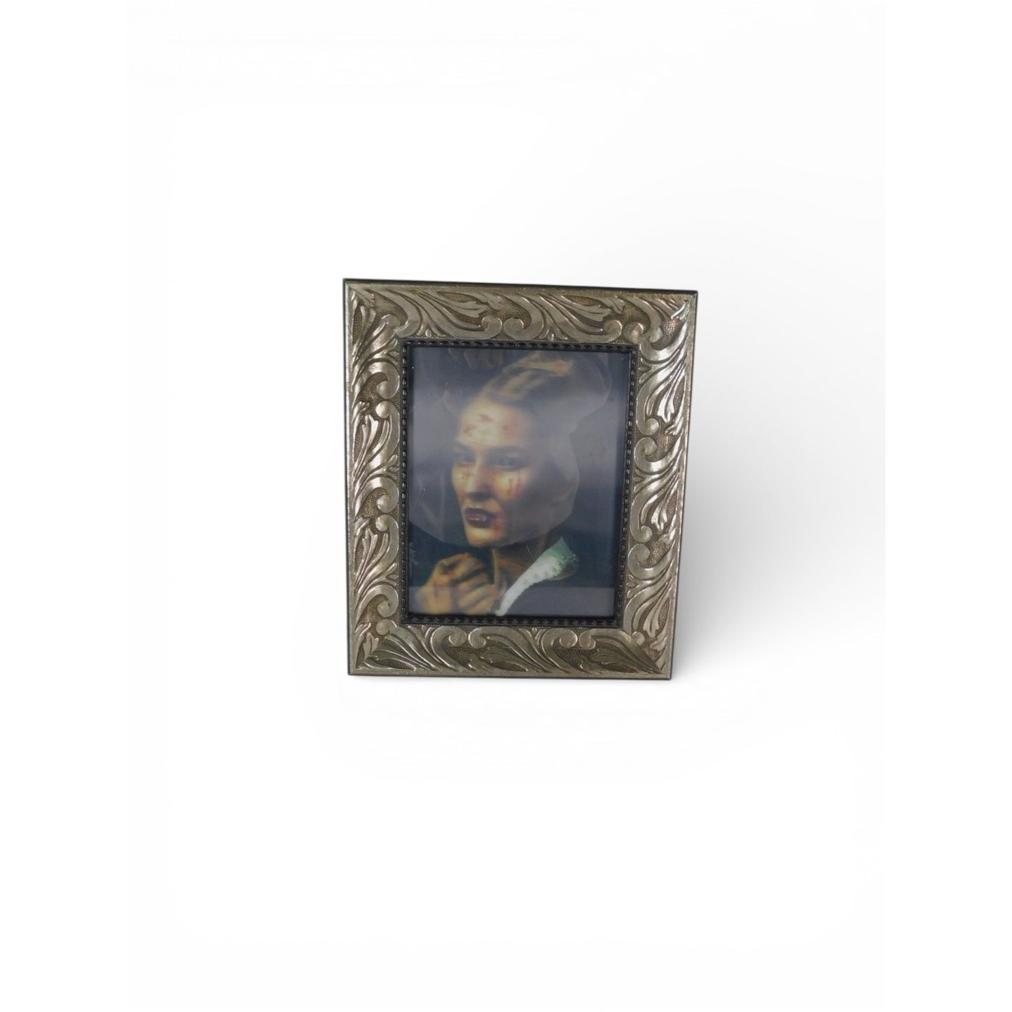 Vtg Lenticular Haunted Portrait Photo Shifting Image Decor 8x10 Framed