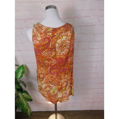 Dressbarn Beaded Paisley Halter Top L Women Boho