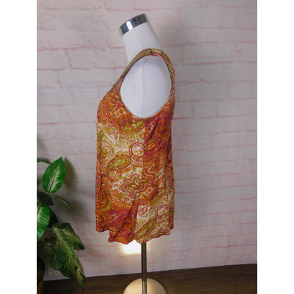 Dressbarn Beaded Paisley Halter Top L Women Boho