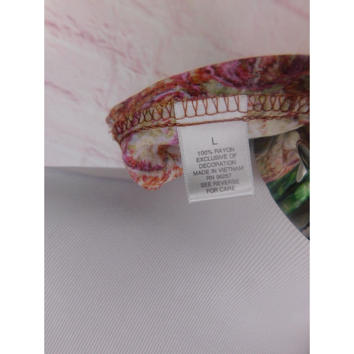 Dressbarn Beaded Paisley Halter Top L Women Boho