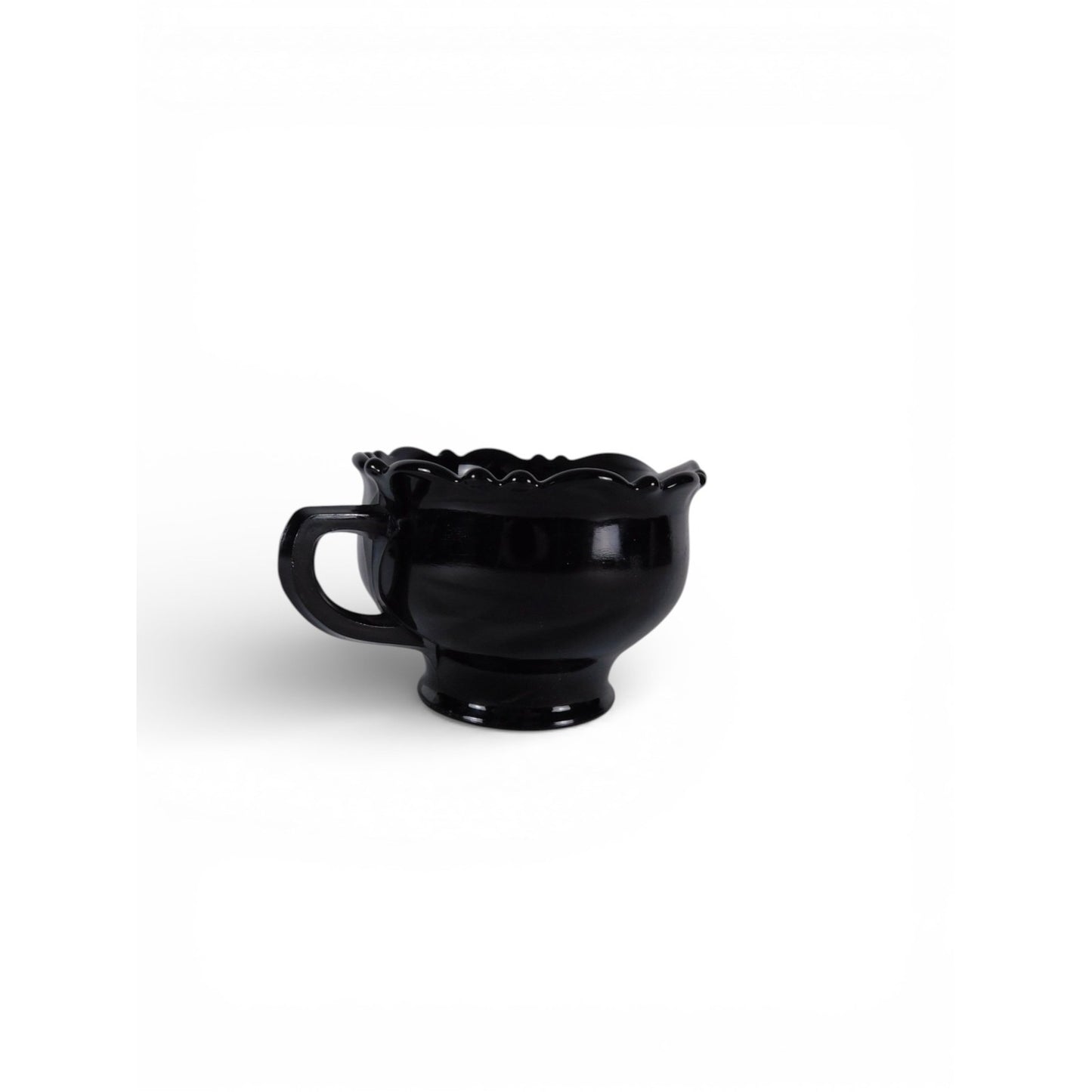Vintage 1930s L.E. Smith Mt. Pleasant Black Amethyst Glass Creamer