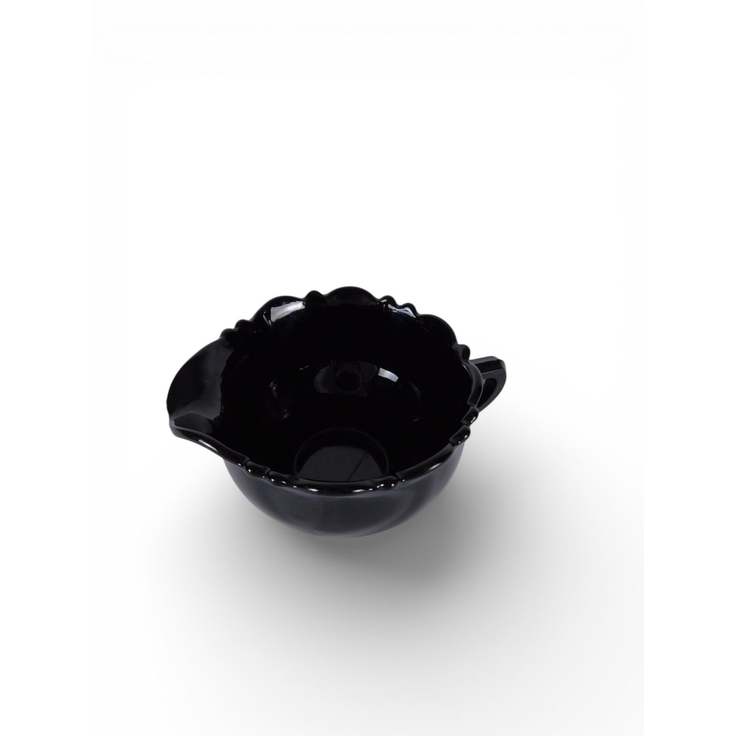 Vintage 1930s L.E. Smith Mt. Pleasant Black Amethyst Glass Creamer