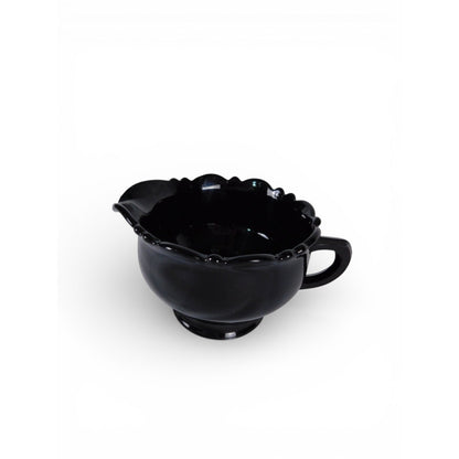 Vintage 1930s L.E. Smith Mt. Pleasant Black Amethyst Glass Creamer