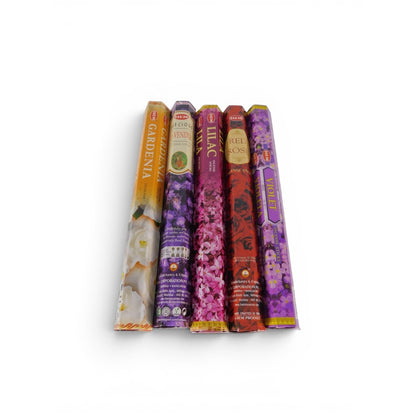 HEM Floral Incense Variety Pack 100 Sticks Rose Lavender Lilac Violet Gardenia