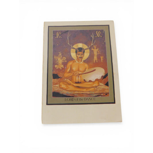 Vintage Lord Of The Dance Mythological Male Figure Fantasy Art Print 5x7