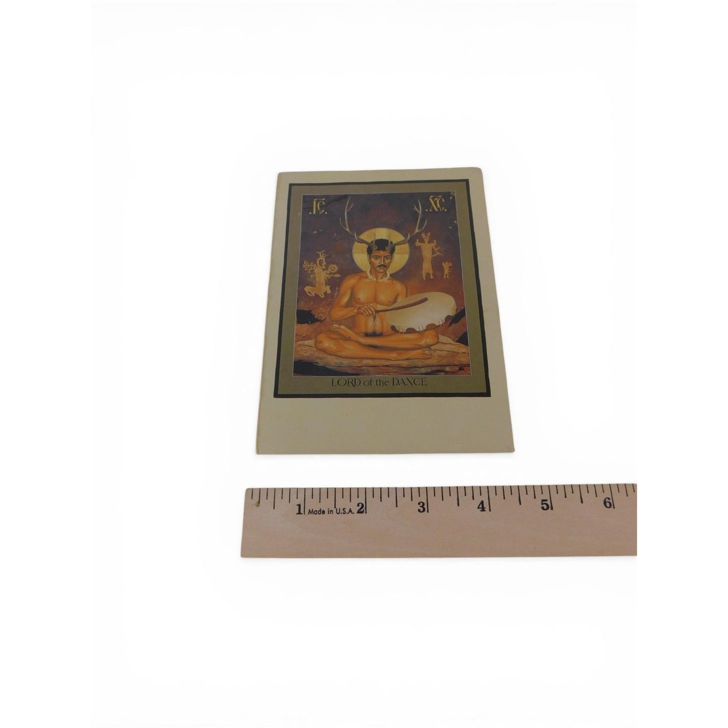 Vintage Lord Of The Dance Mythological Male Figure Fantasy Art Print 5x7