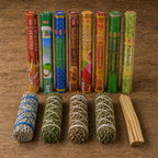 Seven African Powers Incense & Cleansing Bundle 8 HEM Boxes plus Sage, Cedar, Rosemary, Juniper & Palo Santo