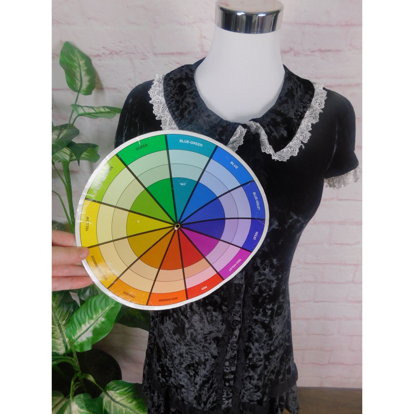 Dolls Kill Grave Girls Black Velvet Wednesday Dress S - Lace Goth - Excellent