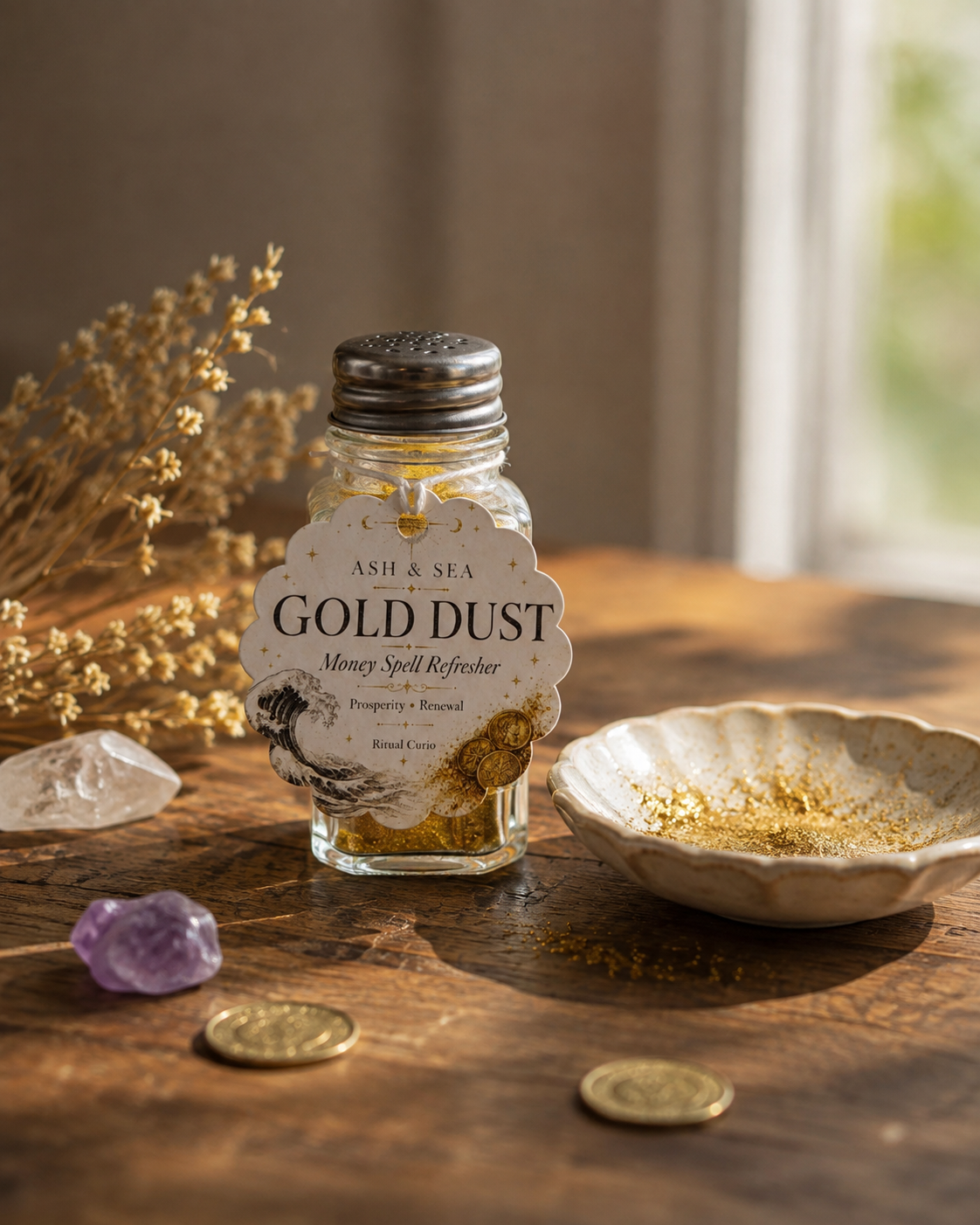 Ash & Sea Gold Dust Money Spell Refresher