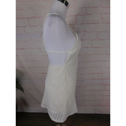 Forever 21 White Crochet Lace Mini S - Adjustable Straps - Excellent