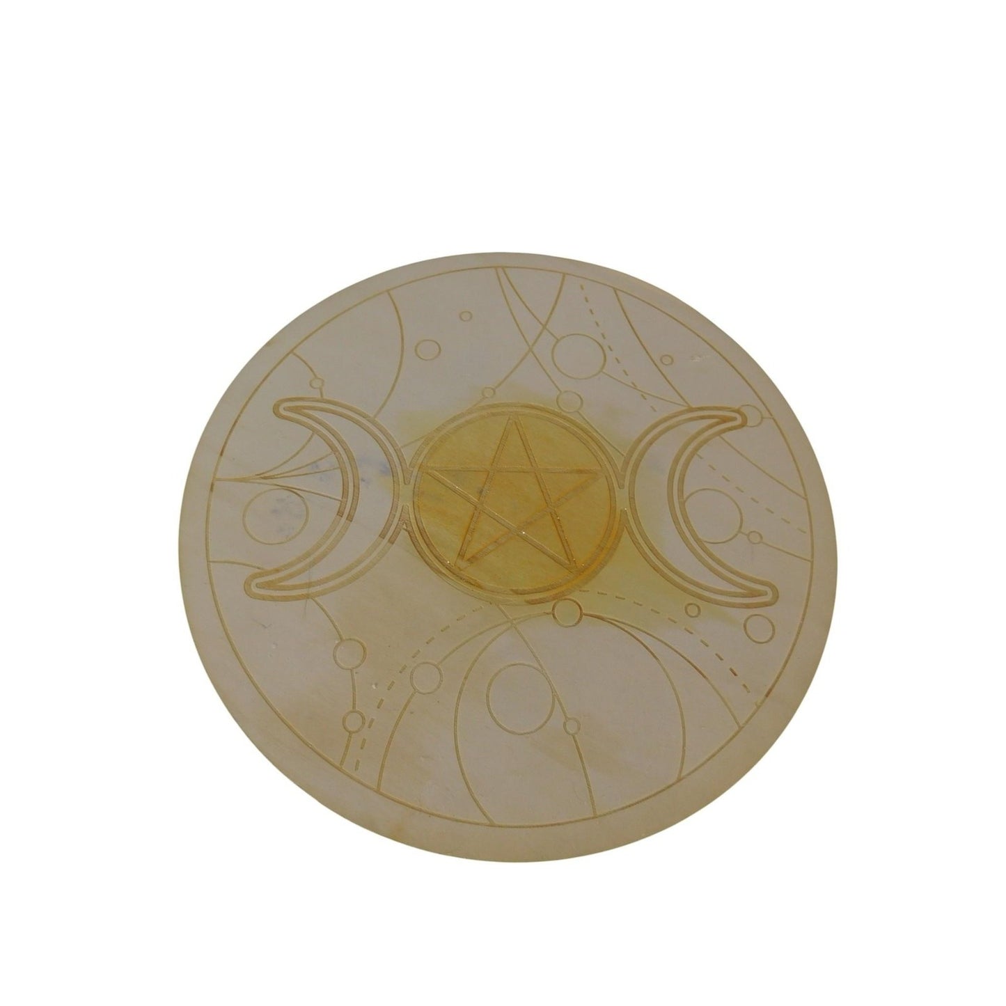 Triple Moon Pentacle Pendulum Board Set Yes No Sword Crystal Oracle Divination