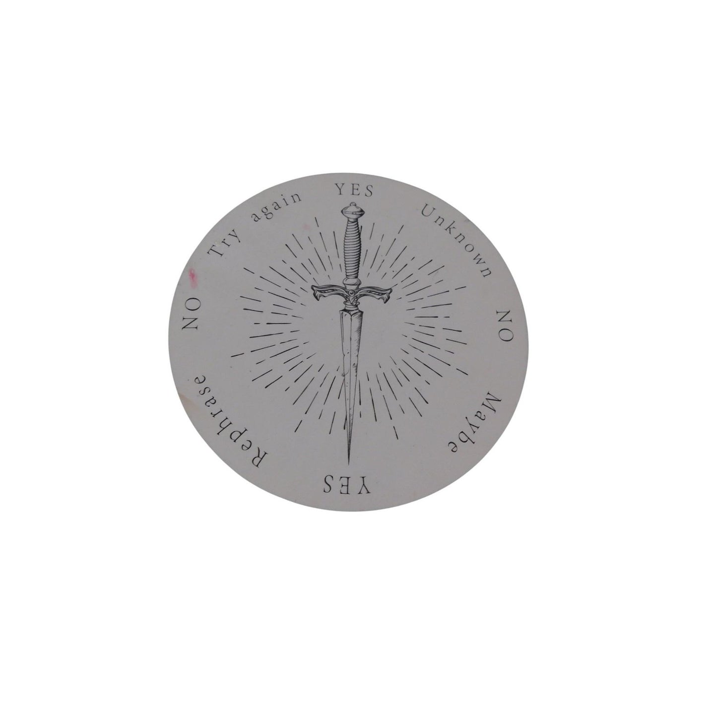 Triple Moon Pentacle Pendulum Board Set Yes No Sword Crystal Oracle Divination